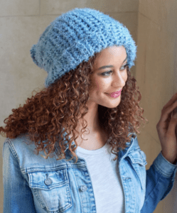 14 FREE Blue Hats Patterns-Simply Slouchy Crochet Hat