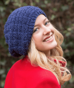 14 FREE Blue Hats Patterns-Basketweave Sparkle Hat