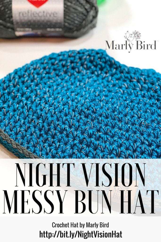 Reflective hat (Night Vision Hat) with messy bun option - Marly Bird
