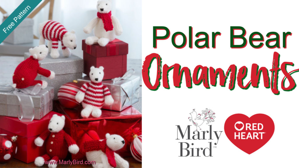 Video Tutorial-Knit Polar Bear Amigurumi Ornaments - Marly Bird