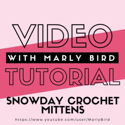 DIY Kids Snow-day Crochet Mittens with Video Tutorial