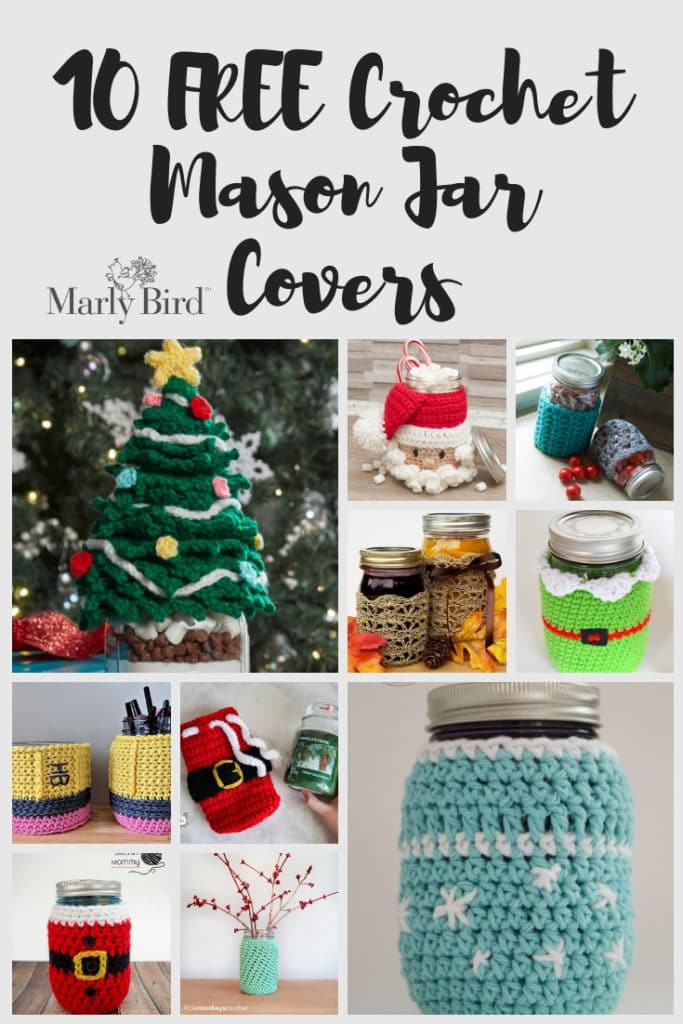 10 FREE Crochet Mason Jar Covers