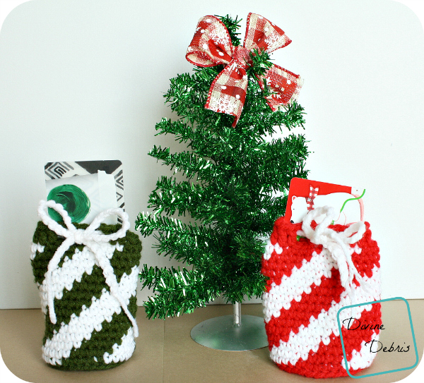 Crochet Gift Card Drawstring Bag designed by Divine Debris