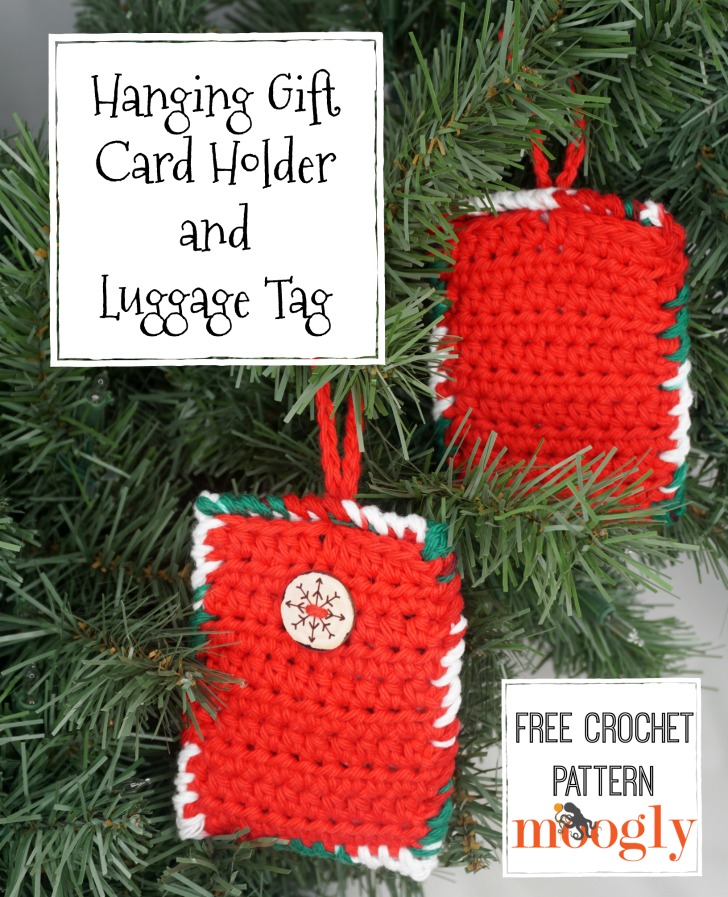 Crochet Gift Card Holder-Hanging Gift Card Holder and Luggage Tag Designed by Moogly