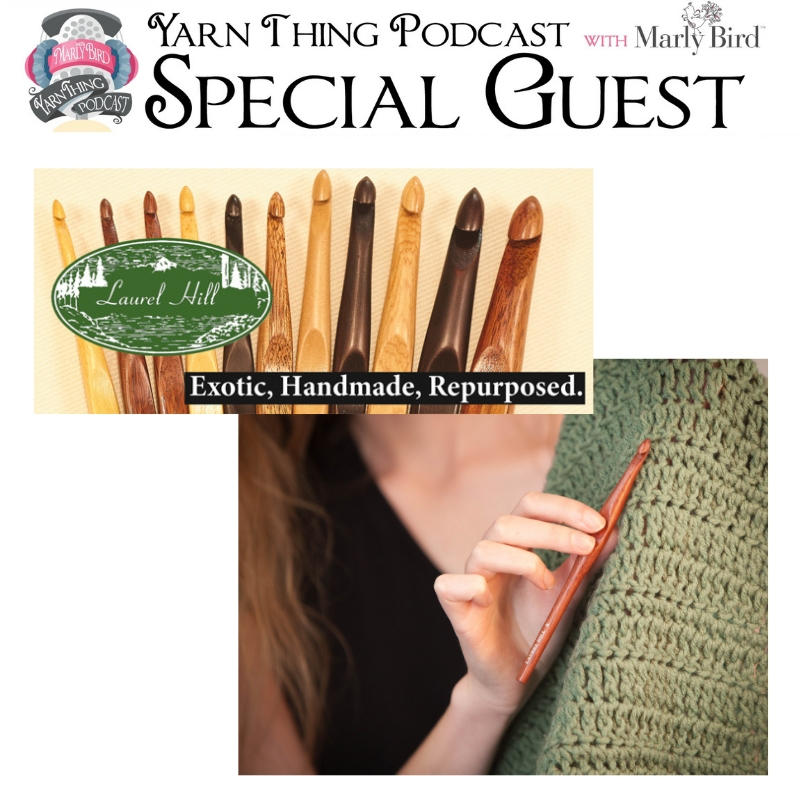 Wood Crochet Hooks with Laurel Hill Marly Bird