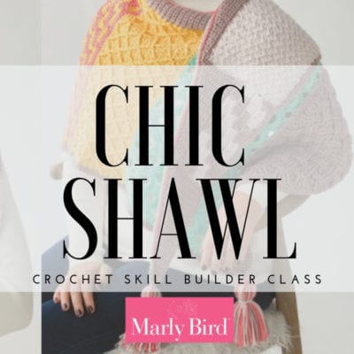 Crochet Skill Builder-Chic Shawl by Marly Bird