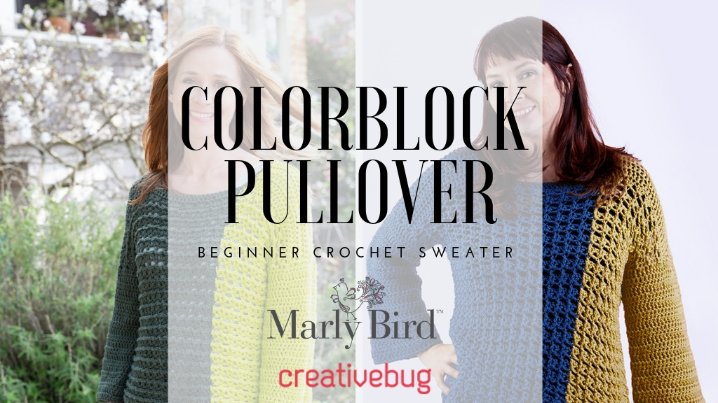Colorblock pullover calls-crochet sweater-crochet colorblock sweater-beginner crochet sweater