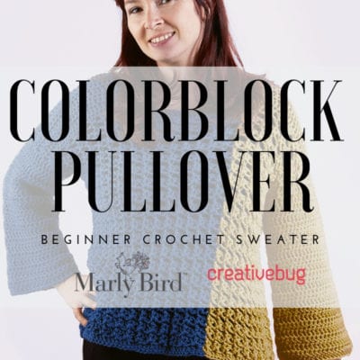 Beginner Crochet Sweater with Colorblock
