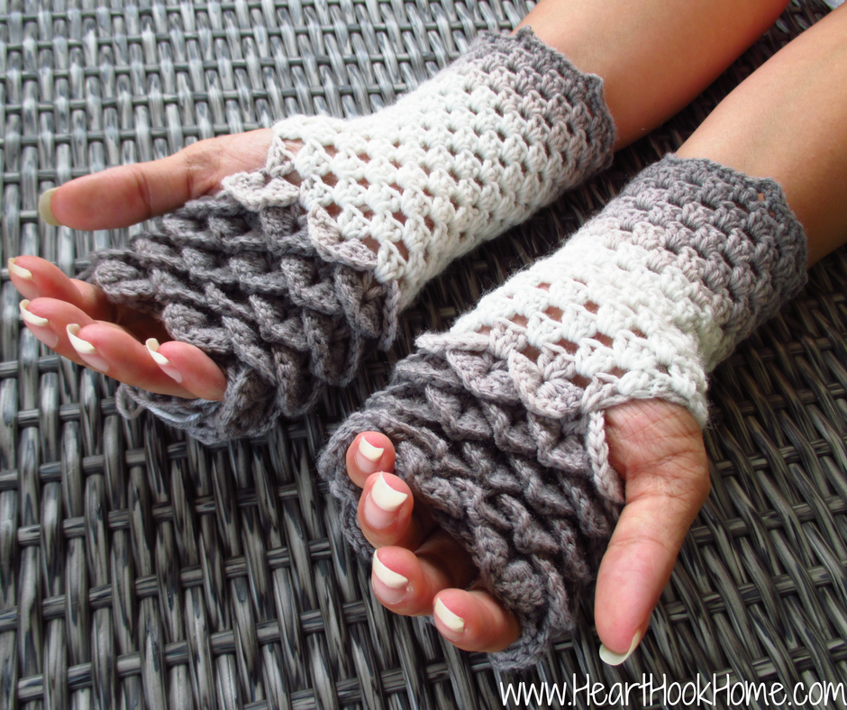 Dragon Tears Fingerless Gloves by Heart Hook Home-Crochet Fingerless Gloves