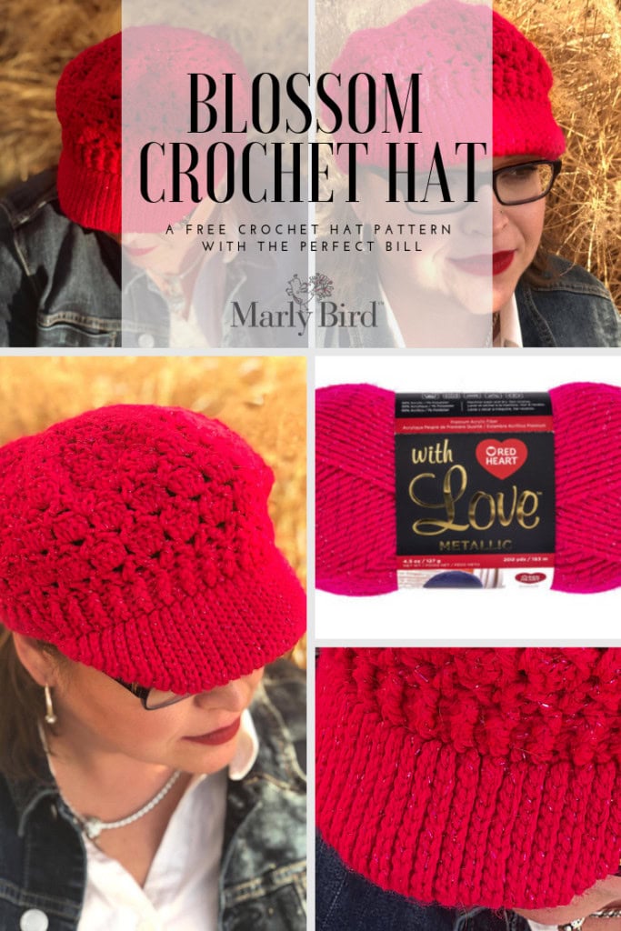 Blossom Crochet Hat Crochet Hat with Bill Marly Bird