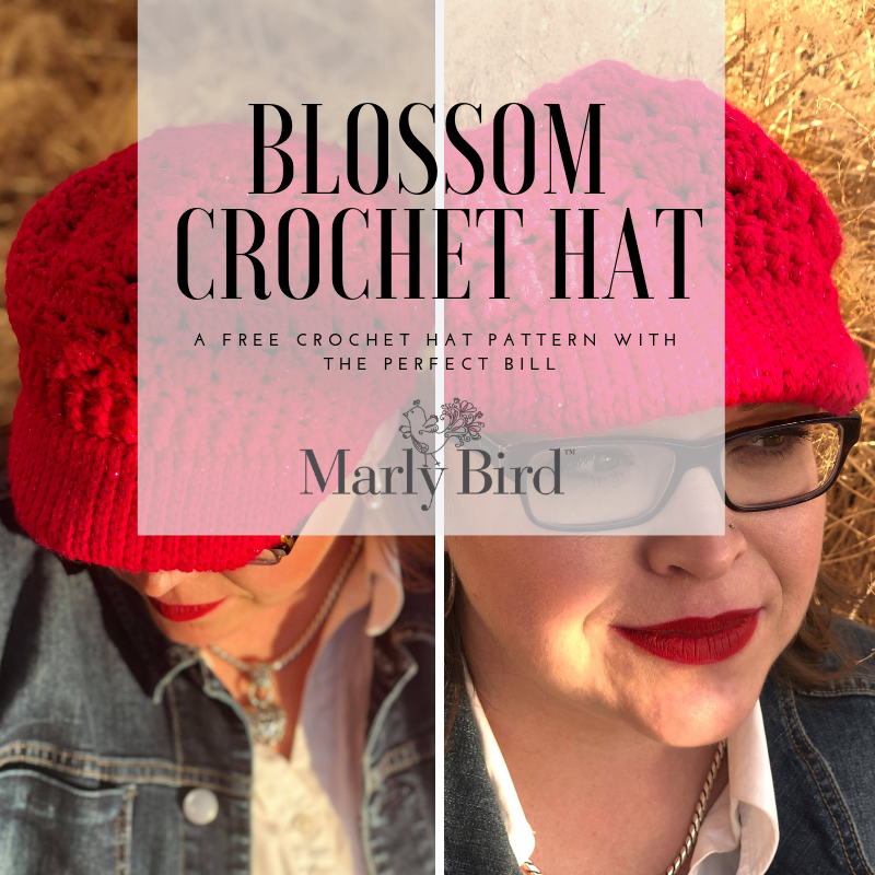 FREE Crochet Blossom Hat-Crochet hat with perfect bill
