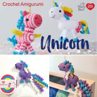 Crochet Amigurumi Unicorn with Left and Right Handed Video Tutorials