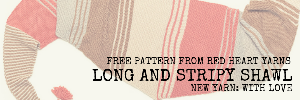 Download the Long and Stripy Shawl Pattern-Beginner Knit Shawl Pattern