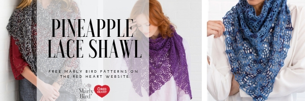 FREE Crochet Pattern by Marly Bird-Pineapple Lace Shawl