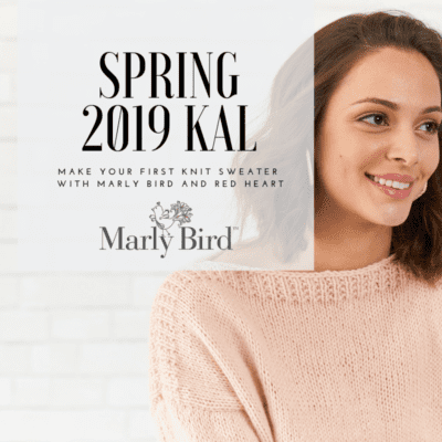 Announcing the 2019 Spring KAL with Marly Bird and Red Heart || My First Knit Sweater
