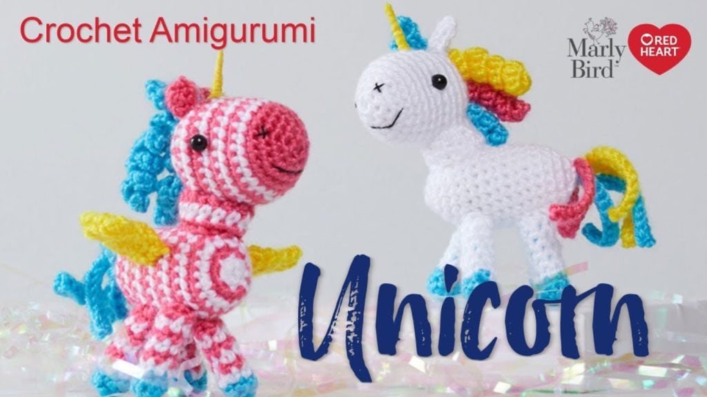 Crochet Amigurumi Unicorn with Left and Right Handed Video Tutorials ...