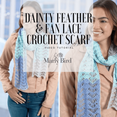 Beginner Crochet Lace Scarf