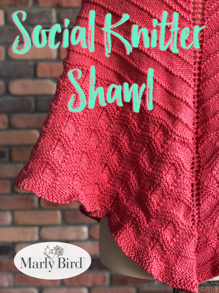 Social Knitter Shawl - Free Knit Shawl Pattern - Marly Bird 