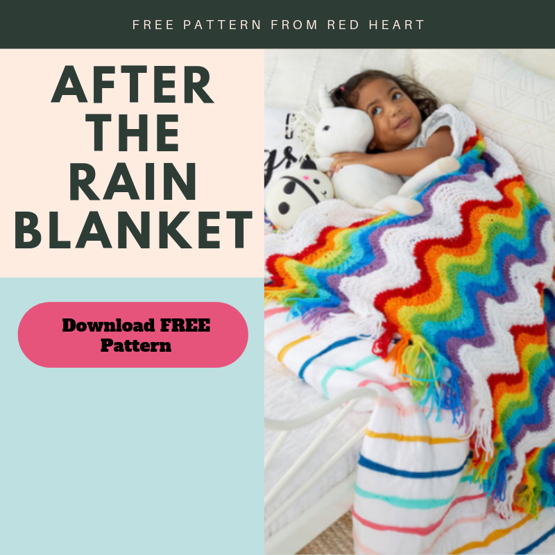 Download the FREE After the Rain Feather and Fan Knit Blanket Pattern