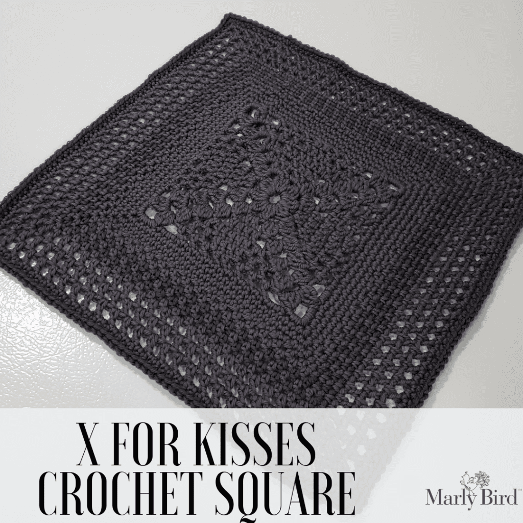 Crochet Blanket Square-X for kisses square