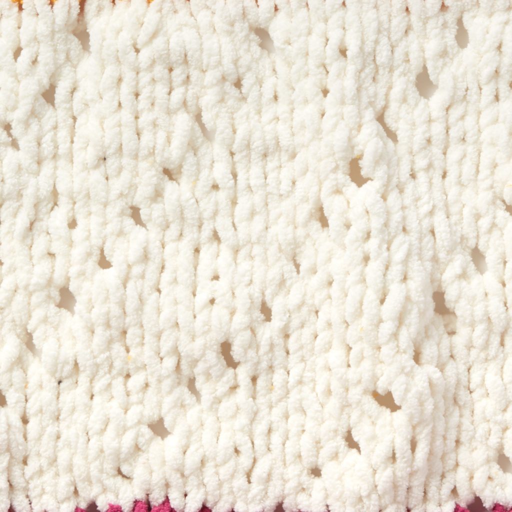JOANN Stitchalong Bernat Knit Blanket Clue 5 - Marly Bird