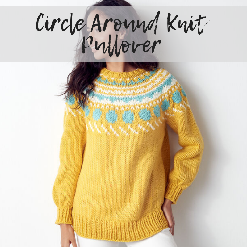 Circle Around Knit Pullover FREE pattern from Yarnspirations