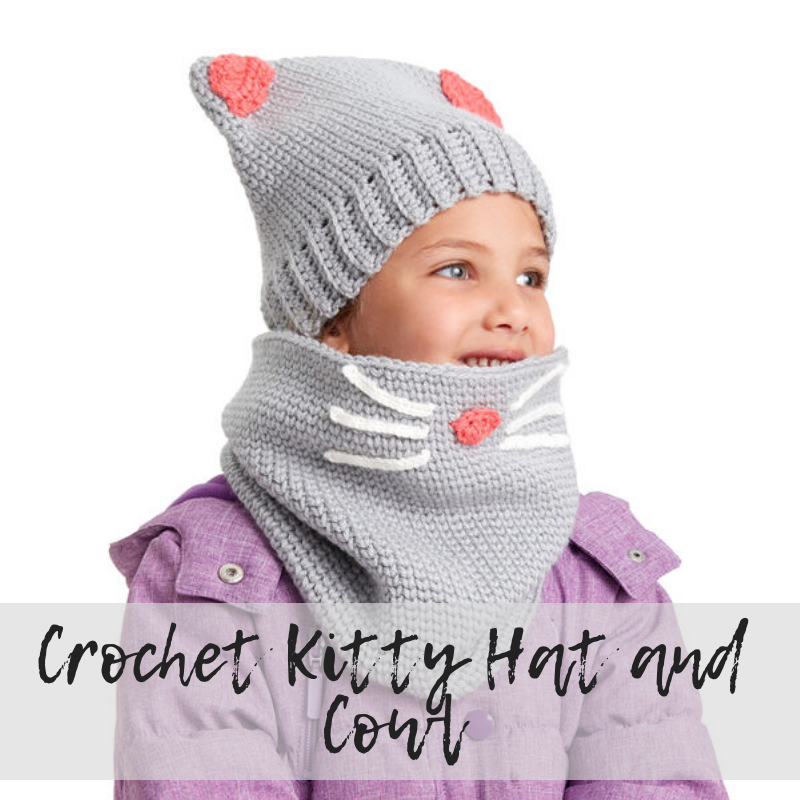 Download the FREE Crochet Kitty Hat and Cowl set from Yarnspirations