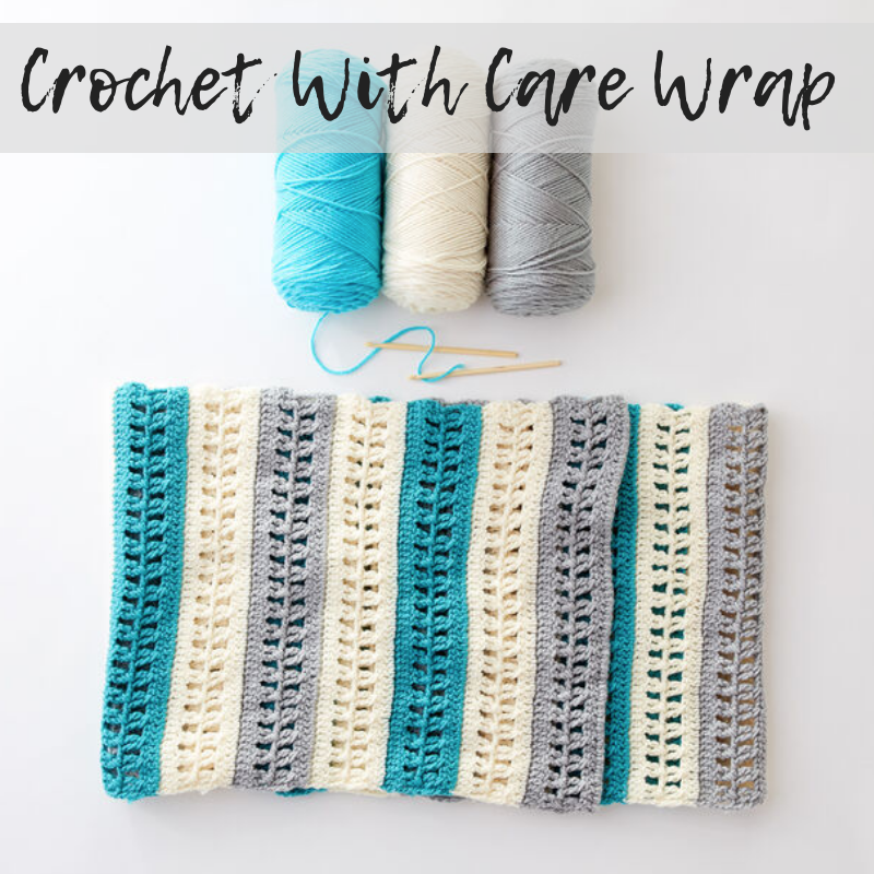 Download the FREE Crochet With Care Wrap pattern from yarnspirations