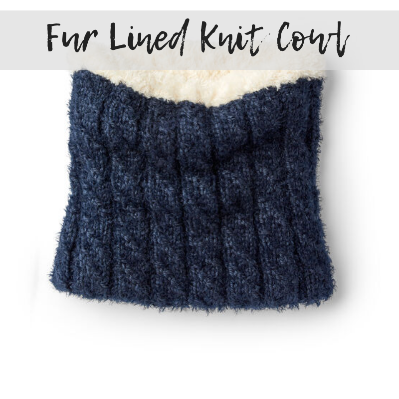 Download the Fur Lined Knit Cowl