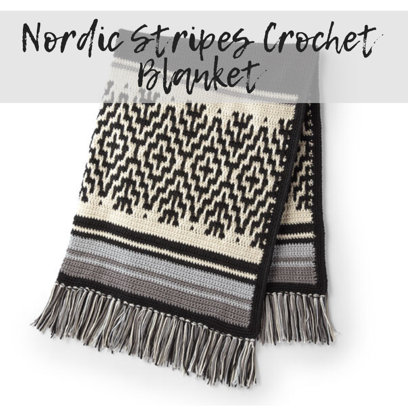 Download the Nordic Stripes Crochet Blanket
