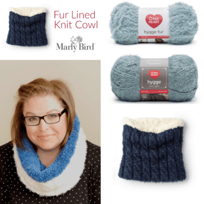 Knit Cowl with Fur Lining Video Tutorial