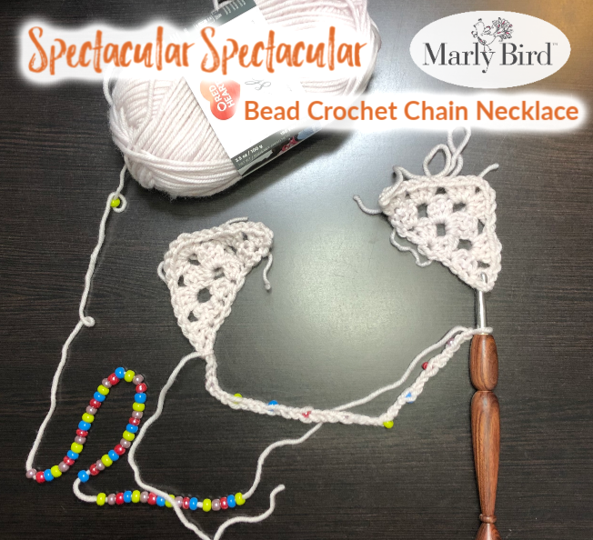 Bead crochet necklace adding layers