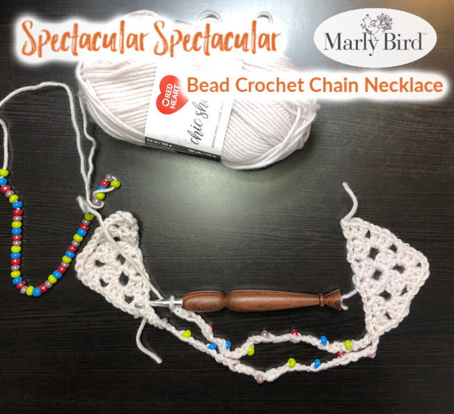 beginner bead crochet necklace