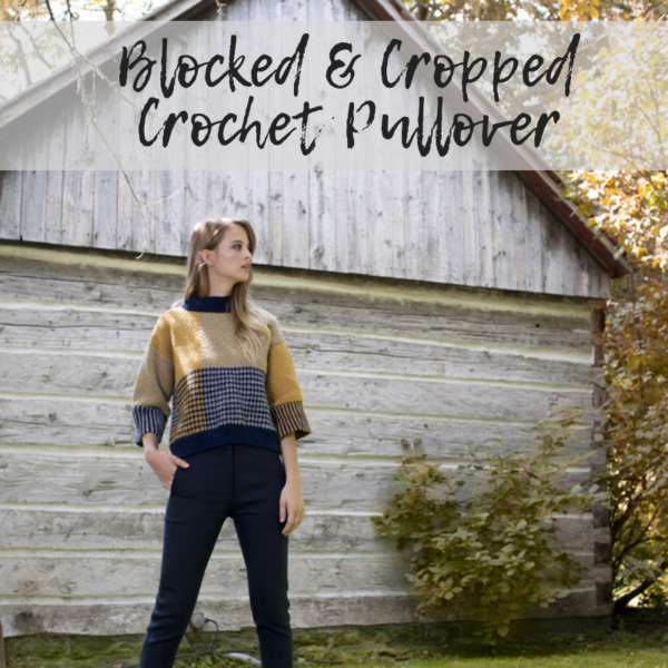 Cropped crochet sweater from Yarnspirations