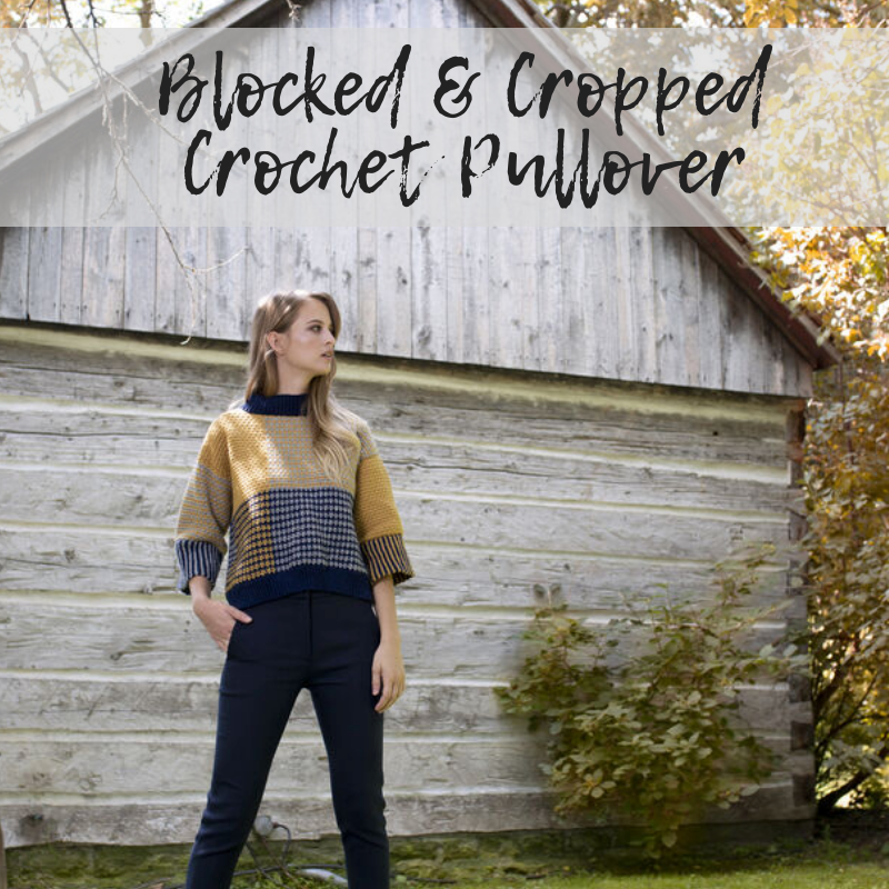 FREE Cropped Crochet Sweater from yarnspirations