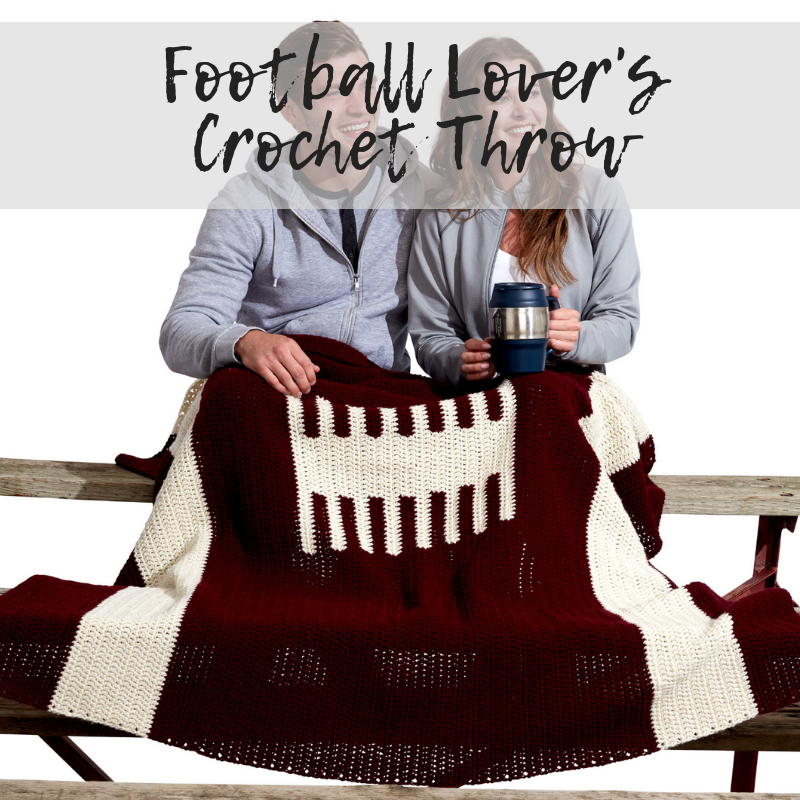 Download the FREE Football Crochet Blanket Pattern