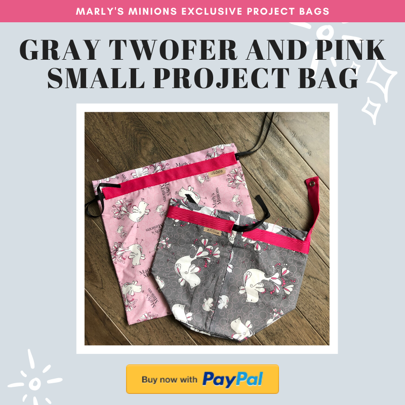 Shop Marly's Minions Exclusive Project bags-Gray Twofer and Pink Small Project Bag Set