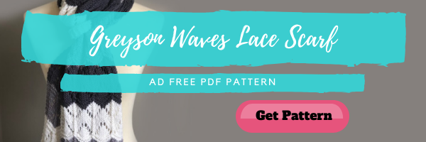 Download the FREE Greyson Waves Knit Lace Scarf from Yarnspirations Gift Along