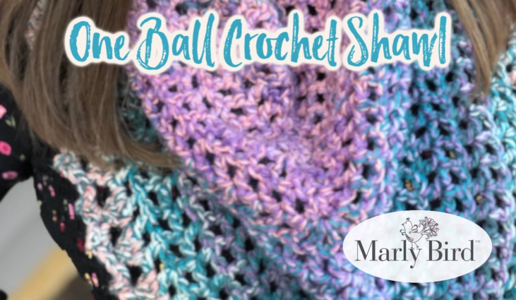 One Ball Crochet Shawl FREE beginner crochet shawl