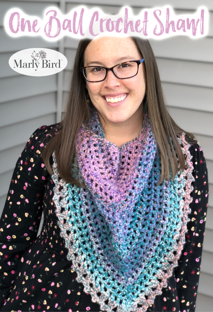 One Ball Crochet Shawl with Marly Bird