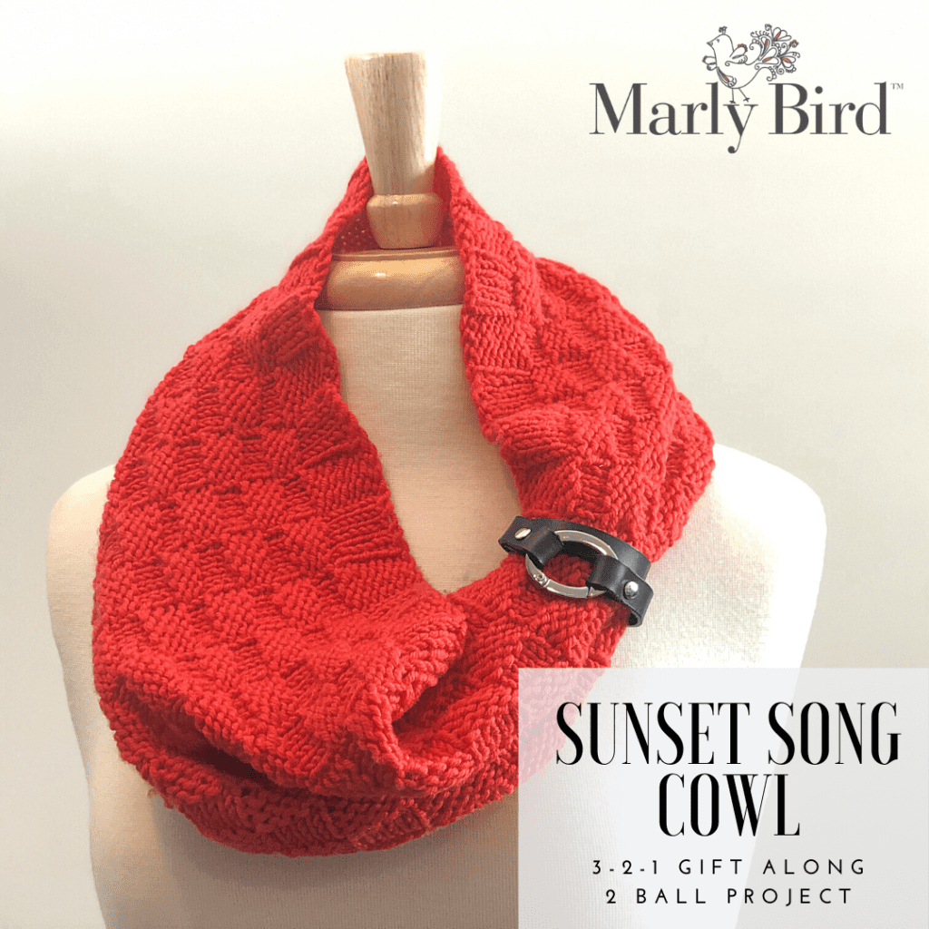 Sunset Song Cowl in the 3-2-1 Gift Along with Marly Bird and Yarnspirations