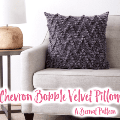 Knit Chevron Bobble Pillow