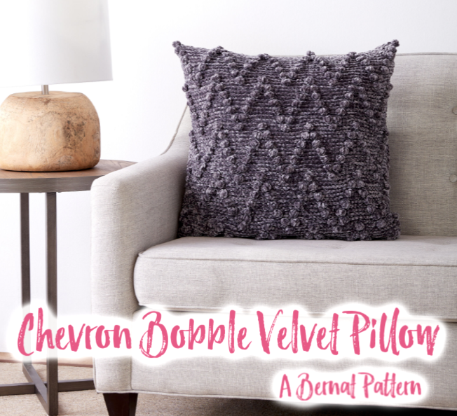 FREE crochet Chevron Bobble Pillow Pattern
