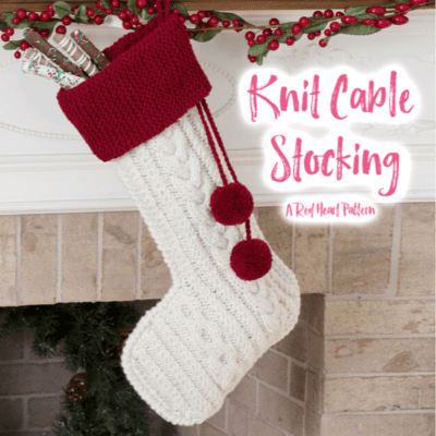 Knit Cable Stocking