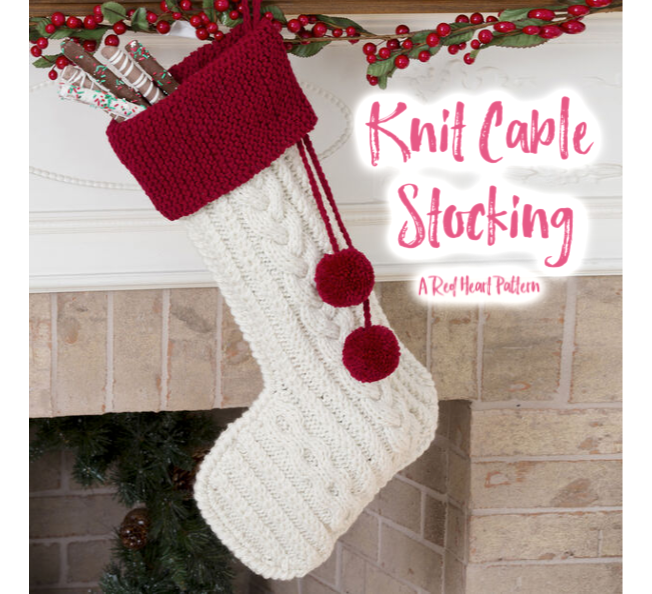 FREE Knit Cable Stocking pattern