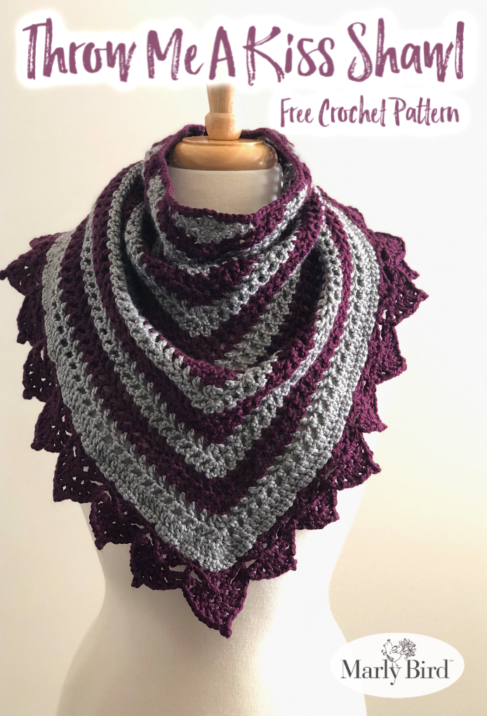 FREE Crochet Lace border shawl pattern