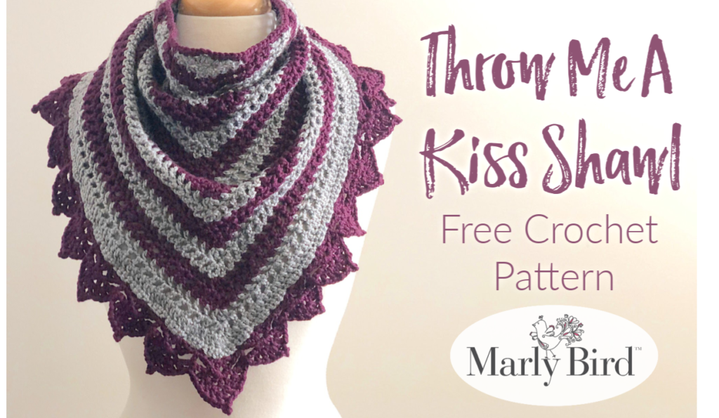 Throw Me A Kiss Shawl Free Crochet Pattern