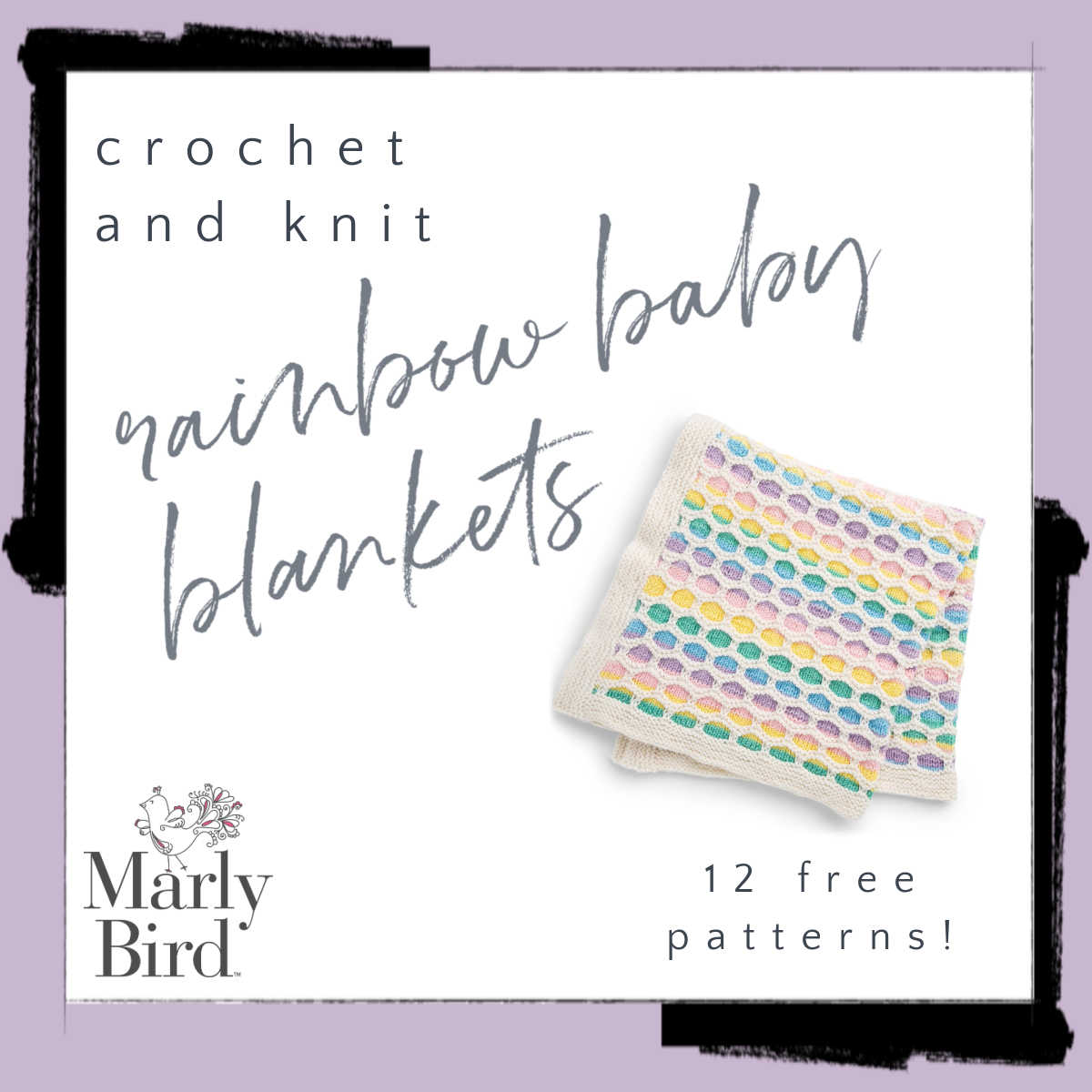 crochet rainbow baby blanket - Marly Bird
