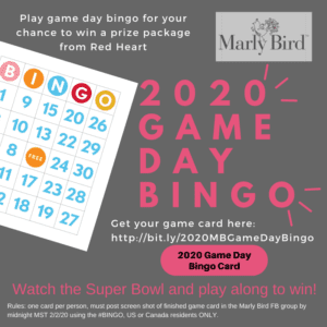 Bingo Card for 2020 Game Day