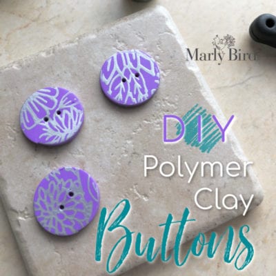 Polymer Clay Buttons || Silk Screen Technique